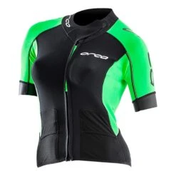 Top Neopren Orca Swimrun Core Schwarz Grüne Frau