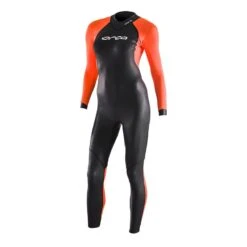 Orca Openwater Core Hi-Vis Damen Neoprenanzug Langarm Schwarz/orange