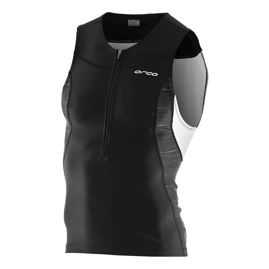 Triathlon-Top Orca Core Tritank ärmellos Schwarz/weiß 1 Triathlon-Top Orca Core Tritank ärmellos Schwarz/weiß