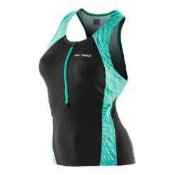 Triathlon-Top Orca Core Support Singlet Schwarz/blau Damen