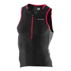 Triathlon-Top Orca 226Tri Tank ärmellos Schwarz/rot