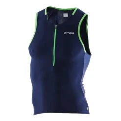 Triathlon-Top Orca 226 Tri Tank ärmellos Blau/grün