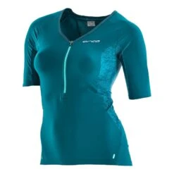 Triathlon-Trikot Orca 226 Jersey Kurzarm Blau Damen