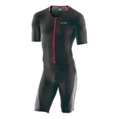 Triathlonanzug Orca 226 Aero Perform Race Suit Kurzarm Schwarz/rot