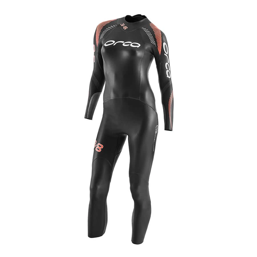 Neoprenanzug Orca Enduro 3.8 Langarm Schwarz/orange Damen 1 Neoprenanzug Orca Enduro 3.8 Langarm Schwarz/orange Damen