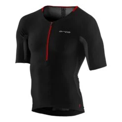 Orca 226 Perform Triathlon-Kurzarmtrikot Schwarz Rot