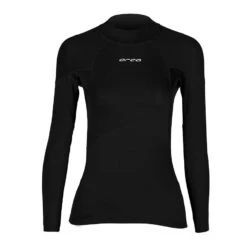Orca Base Layer Damen Langarm-Funktionsunterhemd Schwarz