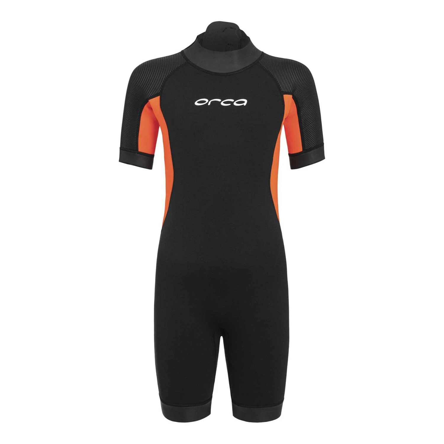 Orca Vitalis Squad Shorty Open Water Kinder Kurzarm-Neoprenanzug Schwarz/orange 1 Orca Vitalis Squad Shorty Open Water Kinder Kurzarm-Neoprenanzug Schwarz/orange
